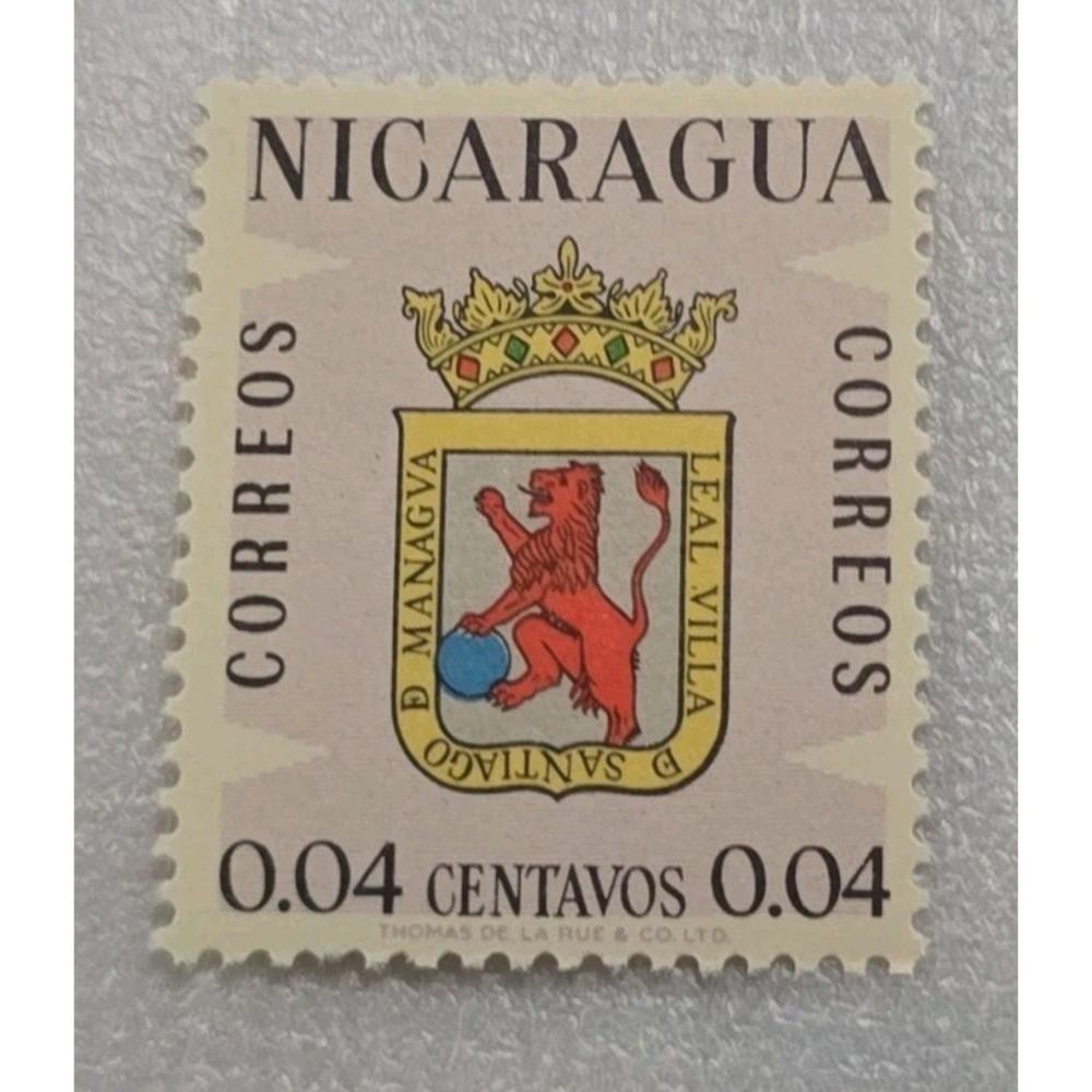 1962 Nicaragua Postage Stamp Coat Of Arms Of Managua 0.04 Cordoba Centavos